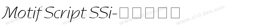 Motif Script SSi字体转换